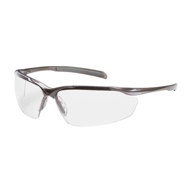 Commander™ Semi-Rimless Safety Glasses with Gloss Bronze Frame, Clear Lens and Anti-Scratch / Anti-Fog Coating, 144 per Case